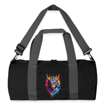 Cool Dragon - Recycled Duffel Bag - black/graphite grey - Front