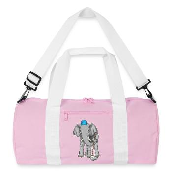 Nettoyant éléphant Vadrouille - Sac de sport recyclé - rose/blanc - Devant
