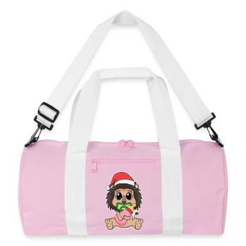 Noël Bébé Lion - Sac de sport recyclé - rose/blanc - Devant