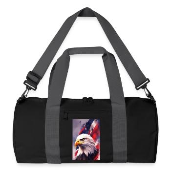 Eagel chauve - Patriotique - Sac de sport recyclé - noir/gris graphite - Devant