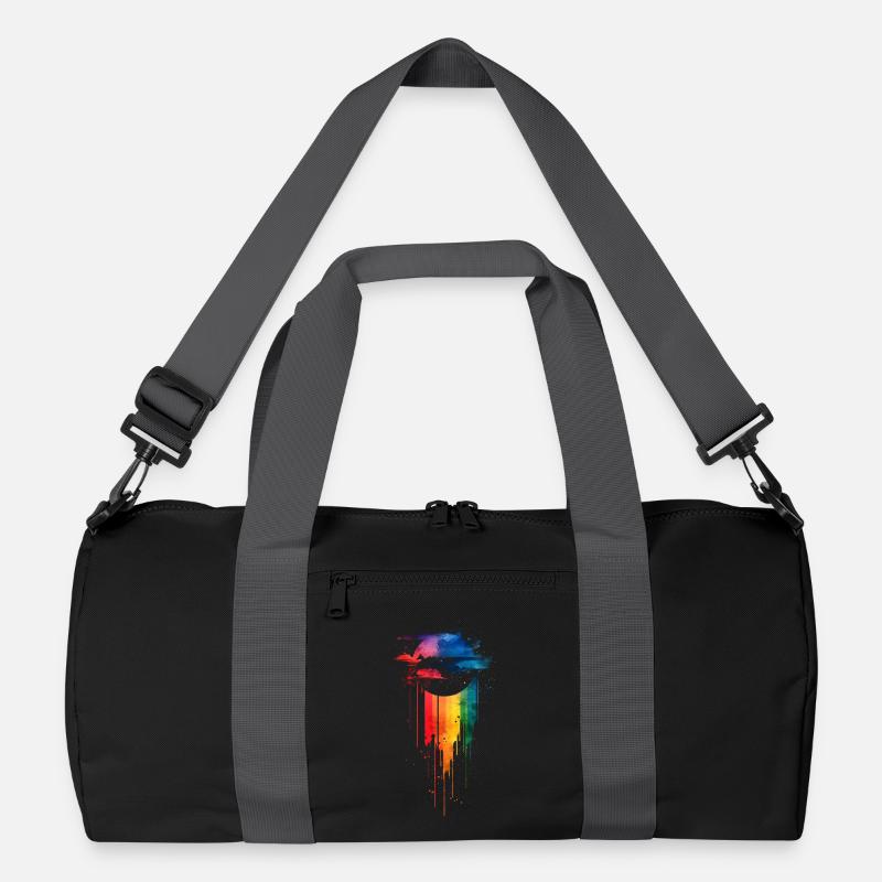 Subtle and Cool Dripping Pride Flag Rainbow Design Recycled Duffel Bag