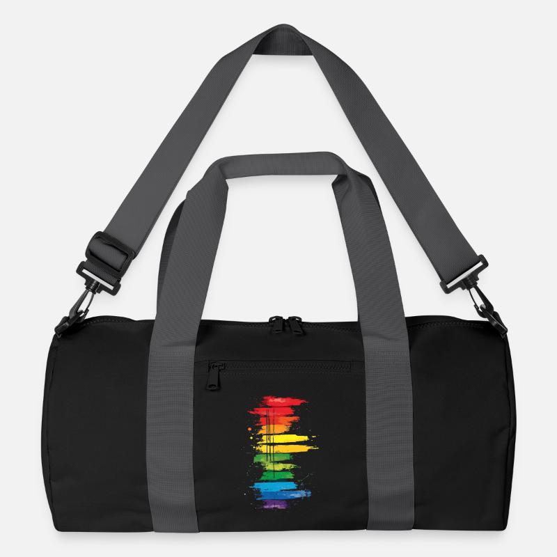 Dezentes und cooles Regenbogen-Design mit tropfender Pride-Flagge Recycelte Duffel Bag