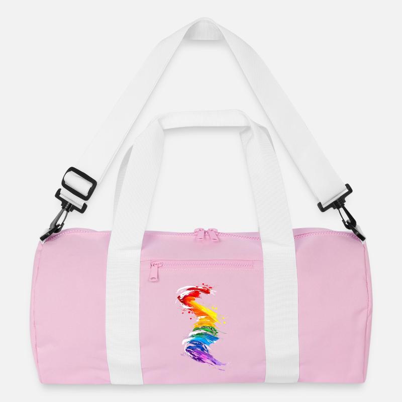 Abstraktes Regenbogen Pride Tornado Design - Lebendig Recycelte Duffel Bag
