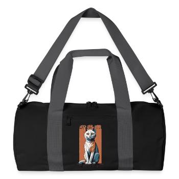Amoureux des chats - Sac de sport recyclé - noir/gris graphite - Devant