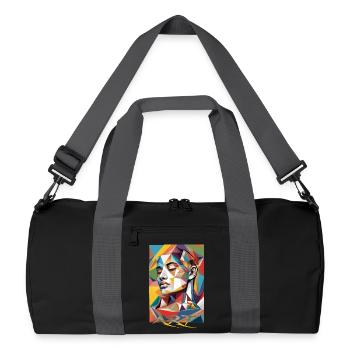 Art du visage moderne - Sac de sport recyclé - noir/gris graphite - Devant