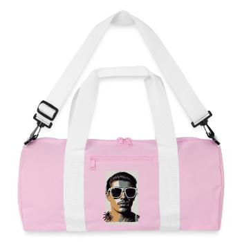 Cool hipsters - Recycled Duffel Bag - pink/white - Front