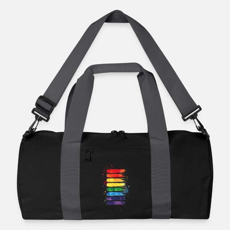 Subtle and Cool Dripping Pride Flag Rainbow Design Recycled Duffel Bag