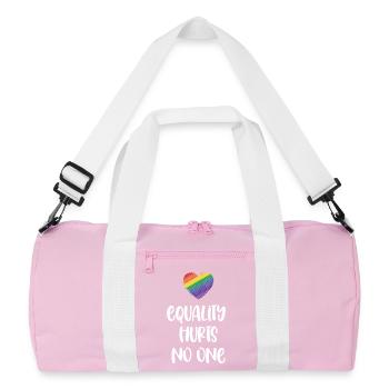 Mois de la fierté LGBT - L’égalité ne fait de mal à personne - Sac de sport recyclé - rose/blanc - Devant