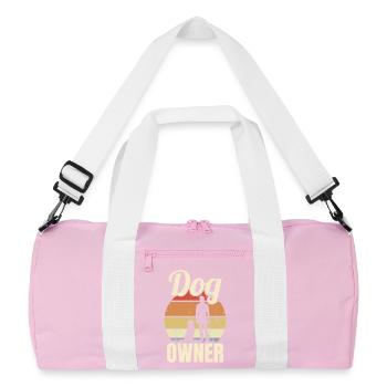 Propriétaire de chien - Sac de sport recyclé - rose/blanc - Devant