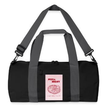 Welcome to Pizza Night - red-pink - Party-Style - Recycled Duffel Bag - black/graphite grey - Front