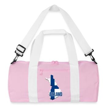 Fierté finlandaise, drapeau de la Finlande - Sac de sport recyclé - rose/blanc - Devant