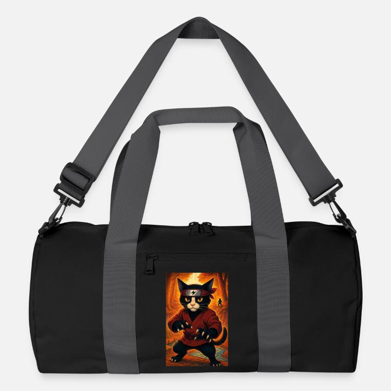 Lokinja bunt - Recycelte Duffel Bag - Schwarz/Graphitgrau