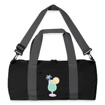 Sippin’ in Paradise - Recycelte Duffel Bag - Schwarz/Graphitgrau - Vorne