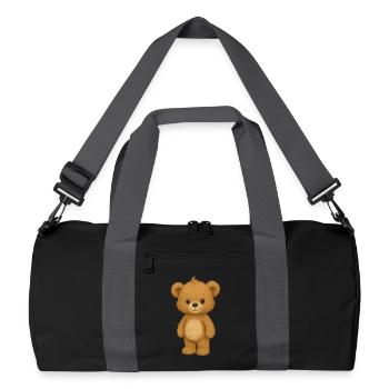 Teddybär - Recycelte Duffel Bag - Schwarz/Graphitgrau - Vorne