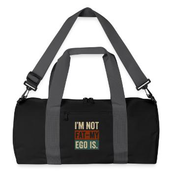 Design de t-shirt expressif et audacieux - Sac de sport recyclé - noir/gris graphite - Devant