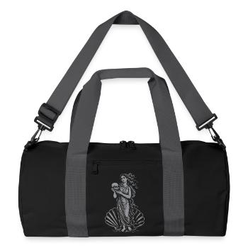 Aphrodite mythique avec crâne et éventail - Sac de sport recyclé - noir/gris graphite - Devant