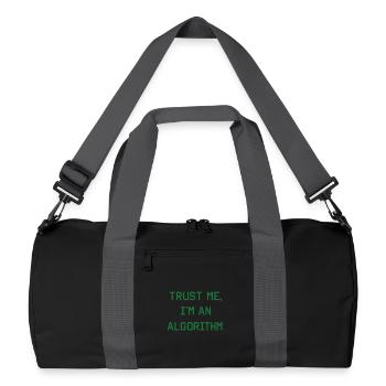 Trust me, I'm an algorithm – Nerd & Programmer - Recycled Duffel Bag - black/graphite grey - Front