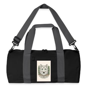 Wolfish Nature Spirit - Recycled Duffel Bag - black/graphite grey - Front