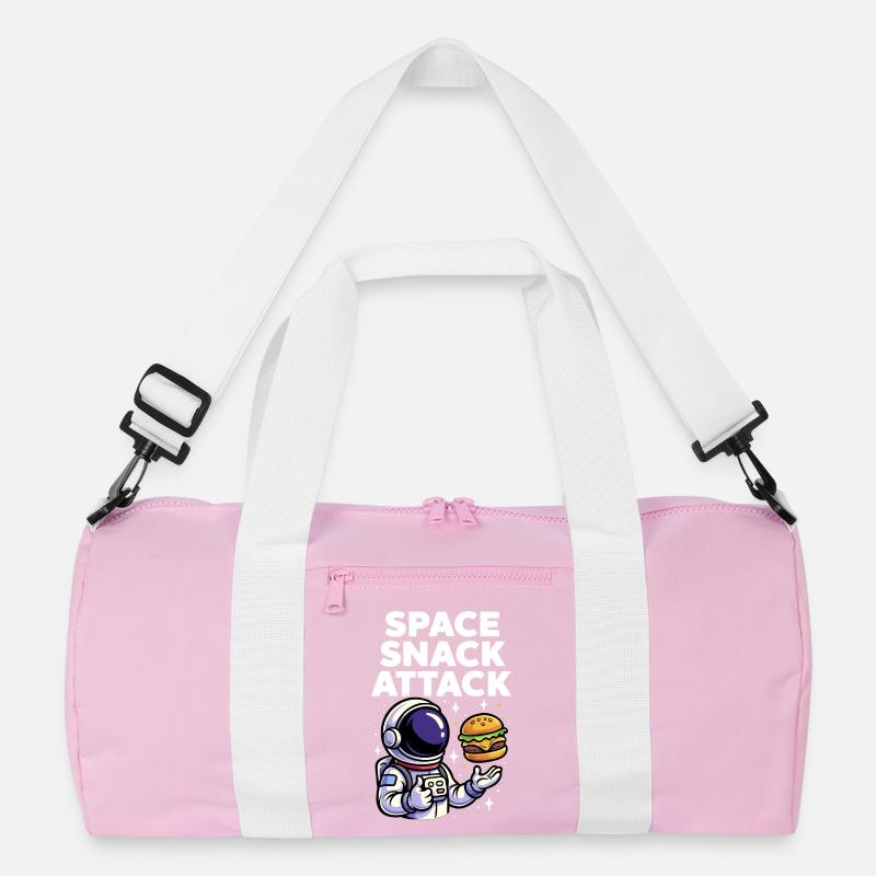 Astronaut Burger Space Snack Attack Recycled Duffel Bag
