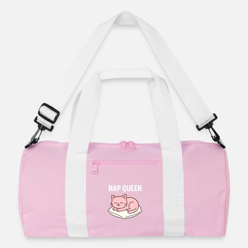 Cute sleeping cat design Recycled Duffel Bag