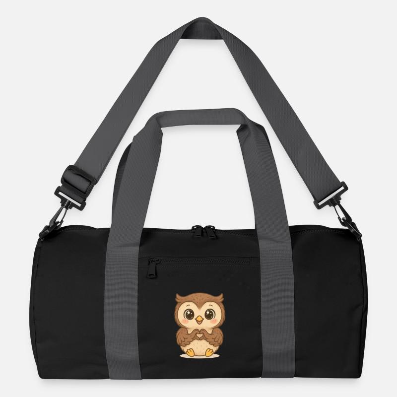 Niedliche Eulenherz Recycelte Duffel Bag
