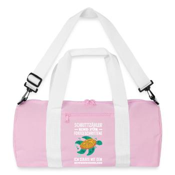 Podomètre? J’utilise le détecteur de mouvement - Sac de sport recyclé - rose/blanc - Devant