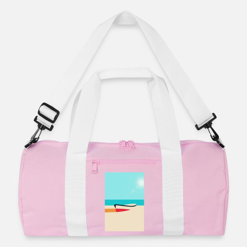 Boot am Strand – Sommer Sonne Meer Recycelte Duffel Bag