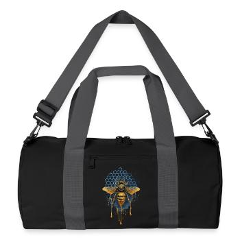 Miel d’abeille doré - apiculteur - Sac de sport recyclé - noir/gris graphite - Devant