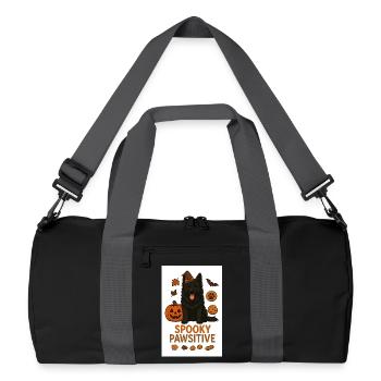 Spooky Pawsitive - Recycelte Duffel Bag - Schwarz/Graphitgrau - Vorne