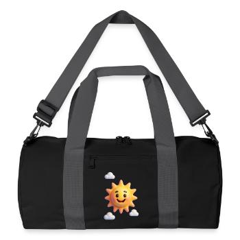 3D Sunshine Surreal – Happy Sky Vibes - Recycled Duffel Bag - black/graphite grey - Front