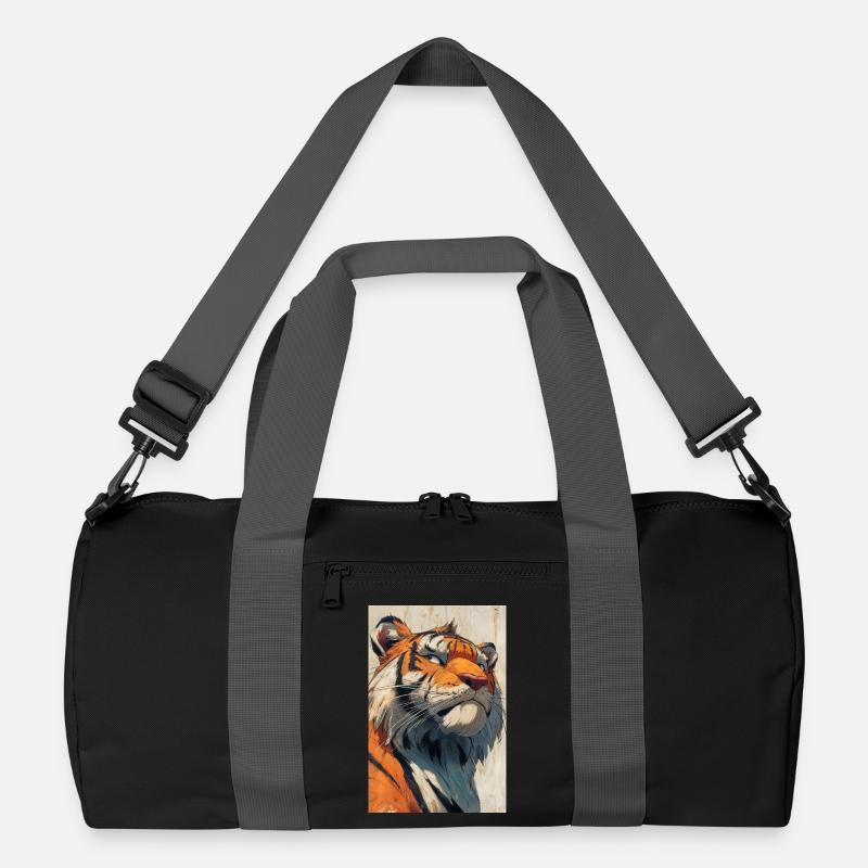 Illustration eines Tigers Recycelte Duffel Bag