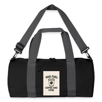 Dad Fuel: Coffee and Cool - Recycled Duffel Bag - black/graphite grey - Front