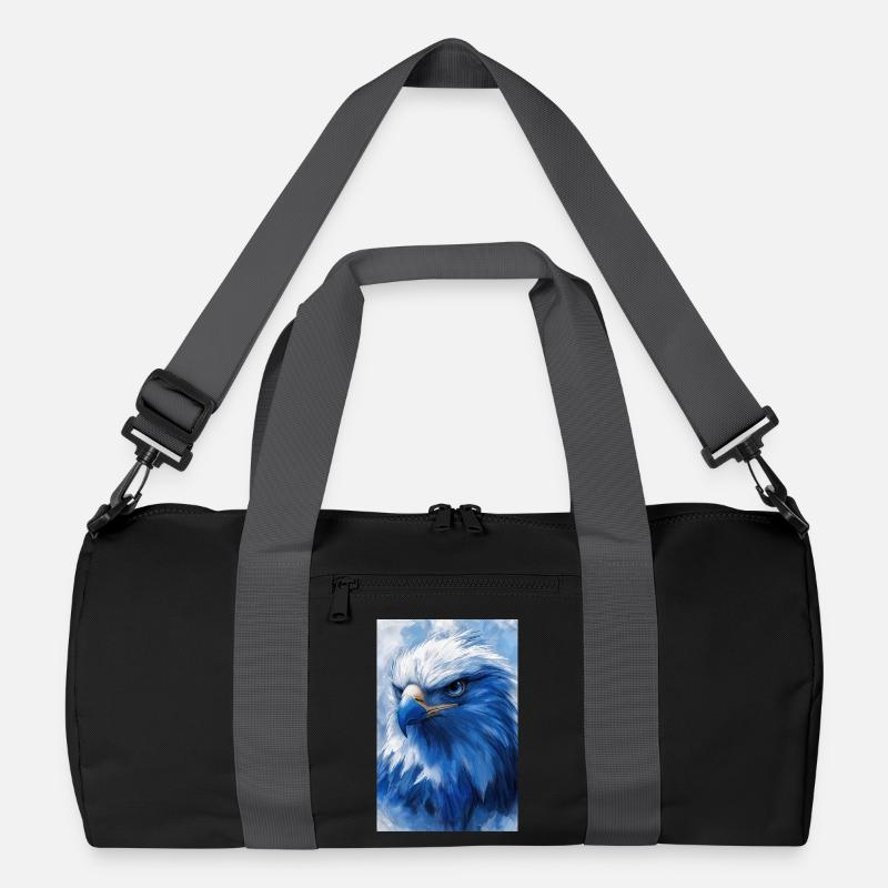 Illustration of an eagle Recycled Duffel Bag