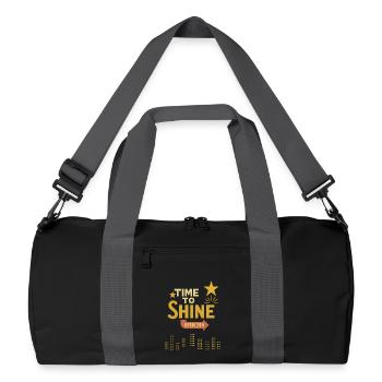 Time to Shine, ambiance rétro-futuriste Dreamcore. - Sac de sport recyclé - noir/gris graphite - Devant