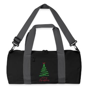 Style de brosse arbre de Noël vert - Sac de sport recyclé - noir/gris graphite - Devant