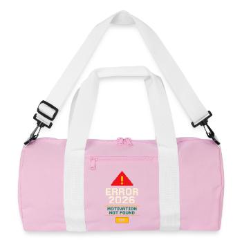 Pixel Retro 8-Bit Graphics Nostalgia for Gamers - Recycled Duffel Bag - pink/white - Front