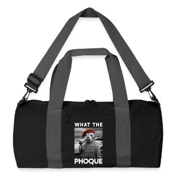What the Phoque Pays Basque Béret Humour Fierté - Sac de sport recyclé - noir/gris graphite - Devant