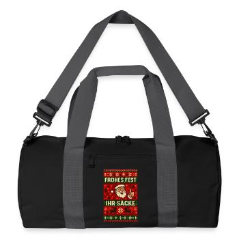 Joyeux Noël, espèce de Père Noël sac - Sac de sport recyclé - noir/gris graphite - Devant