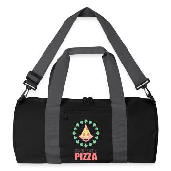 Pizza Yoga Paix Intérieure - Sac de sport recyclé - noir/gris graphite - Devant