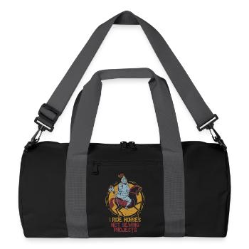 Projets de couture contre les chevaux de loisirs - Sac de sport recyclé - noir/gris graphite - Devant