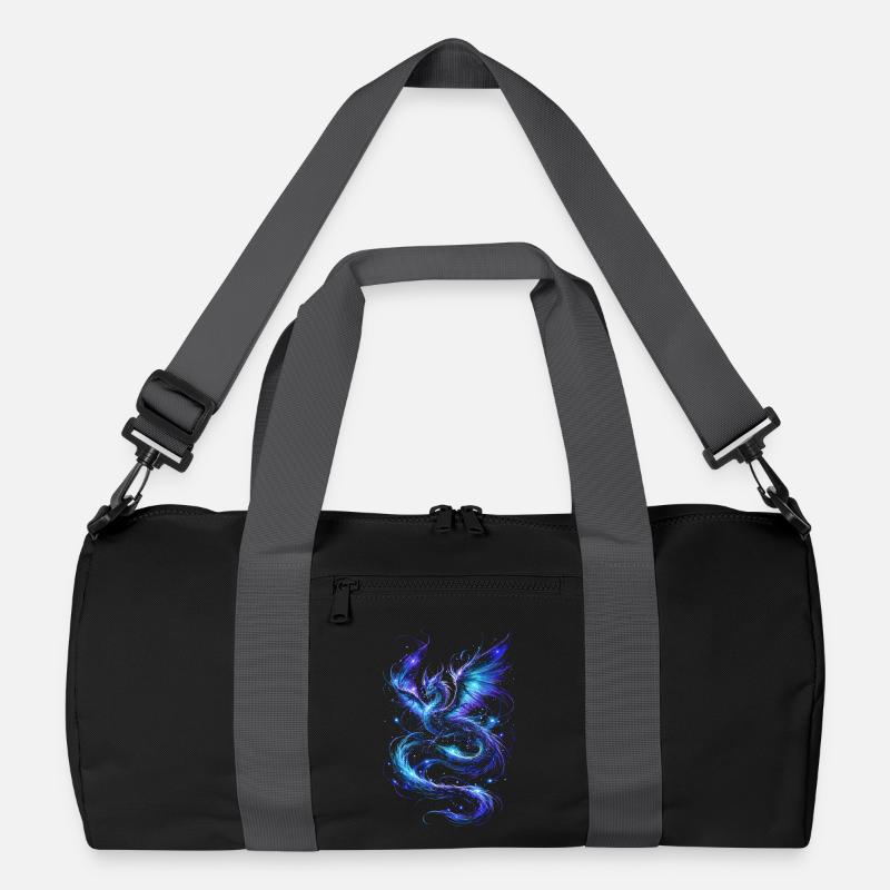 Blauer Sternenfeuerdrache Recycelte Duffel Bag