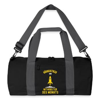 Hörakustiker Mitarbeiter des Monats Hörakustik - Recycelte Duffel Bag - Schwarz/Graphitgrau - Vorne