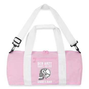 Le médecin dit que c'est incurable. Handball - Sac de sport recyclé - rose/blanc - Devant