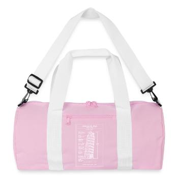 Art de plans de la tour de Pise penchée - Sac de sport recyclé - rose/blanc - Devant