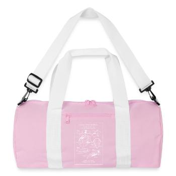 Seuchendoktor-Masken-Bauplan - Recycelte Duffel Bag - Rosa/Weiß - Vorne