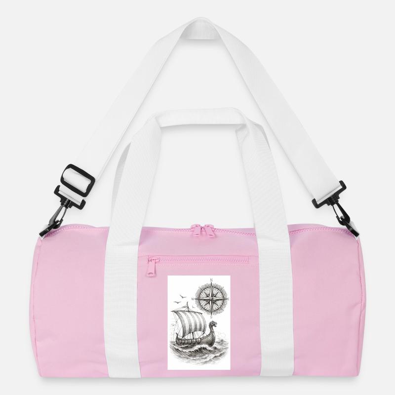 Compass Viking Sailing Ship Recycled Duffel Bag