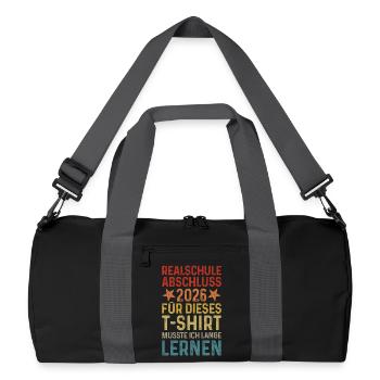 Certificat de fin d’études secondaires 2026 - Certificat de fin d’études secondaires - Sac de sport recyclé - noir/gris graphite - Devant