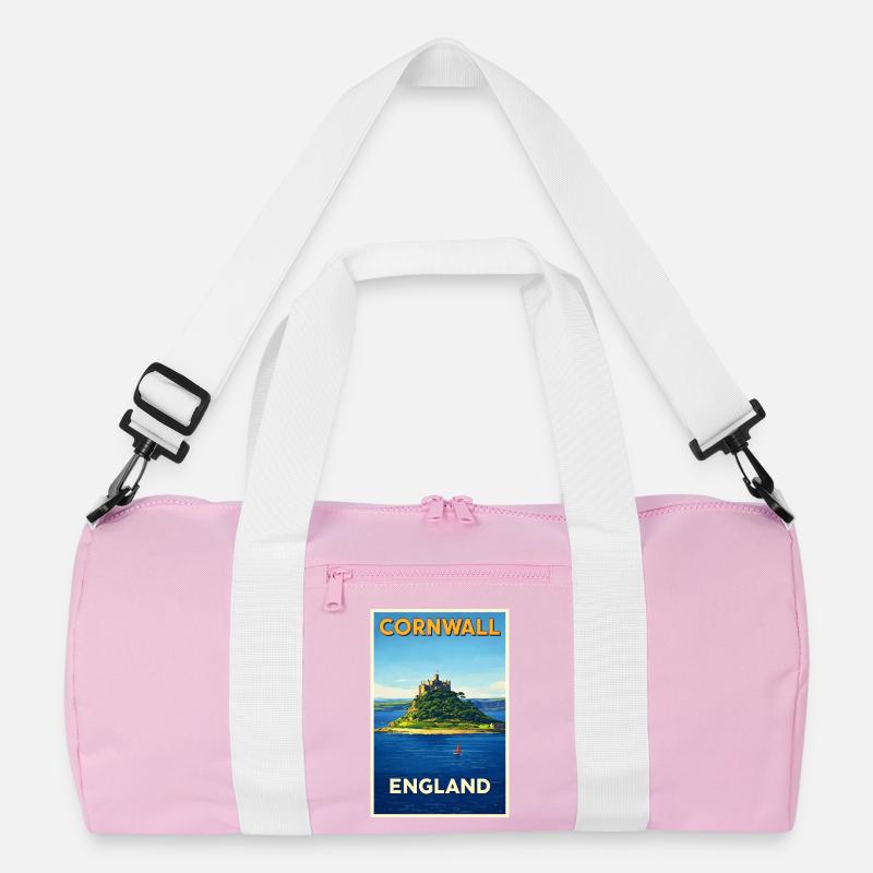 Cornwall England – Retro Reiseposter Recycelte Duffel Bag