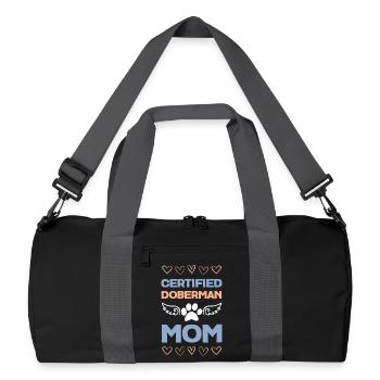 Doberman Mom Certified - Recycled Duffel Bag - black/graphite grey - Front