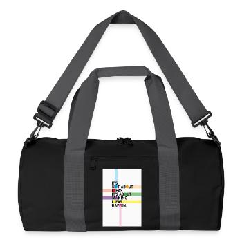 It's Not About Ideas It's About Making Them Happen - Recycled Duffel Bag - black/graphite grey - Front